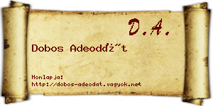 Dobos Adeodát névjegykártya